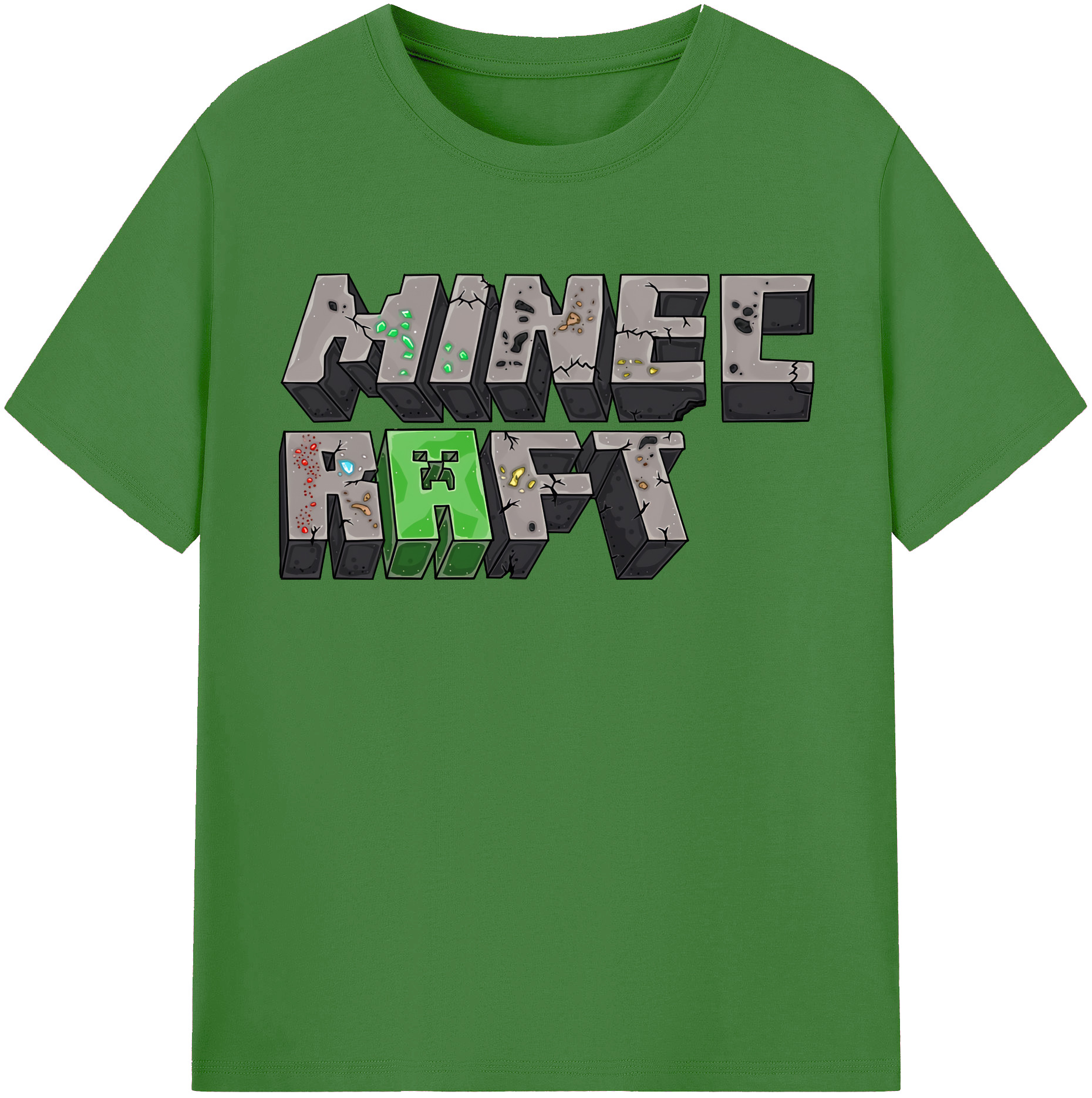 （画像用） マインクラフト ブロックの世界 Minecraft MC Block world レディースカジュアルプリントTシャツ（綿100％）